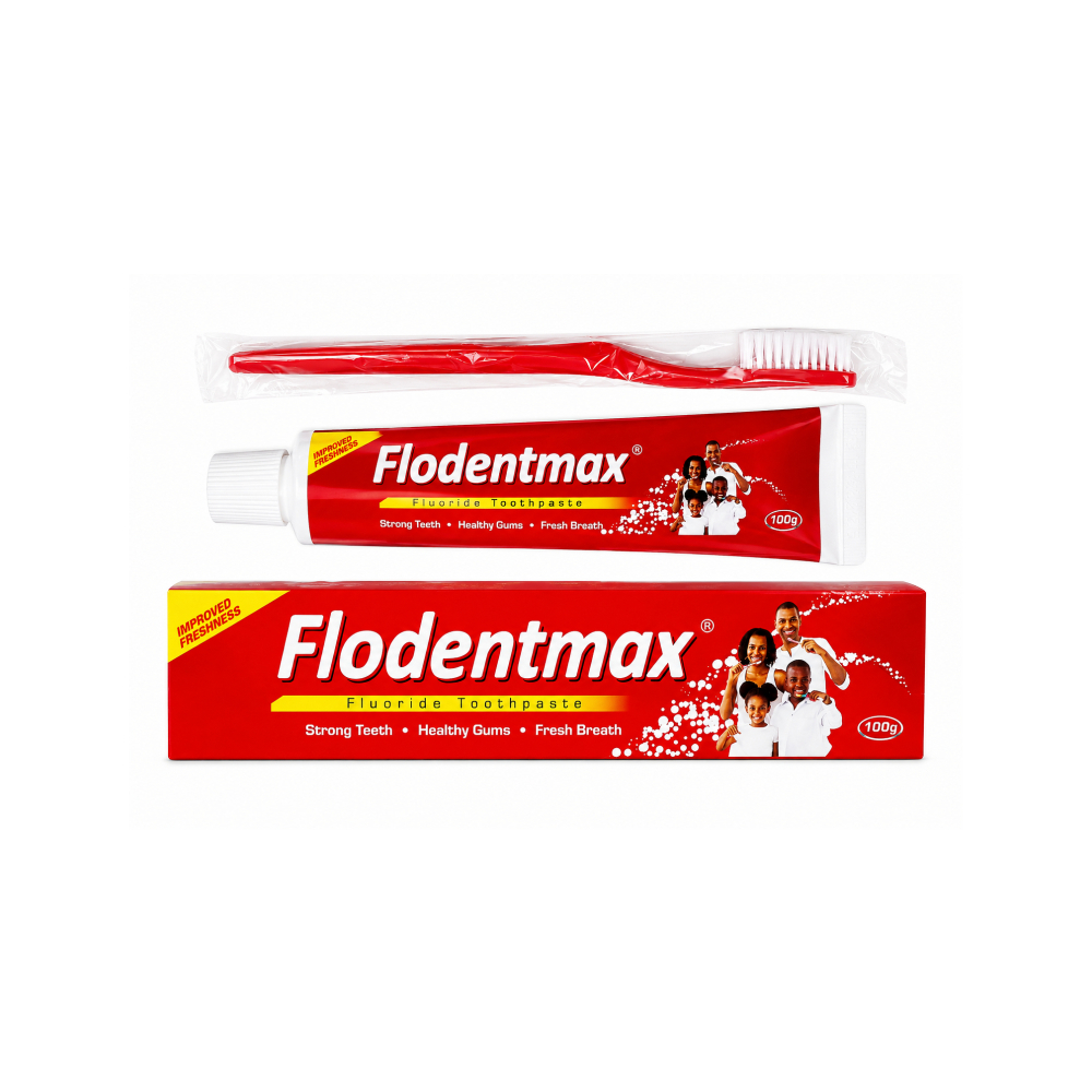 Cepillo y pasta dental con flúor Flodentmax (3 x 100 g / 3. 5 oz)1