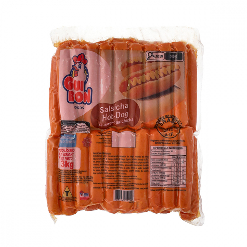 Salchichas de pollo Gui Bon Foods (3 kg / 6. 6 lb)0
