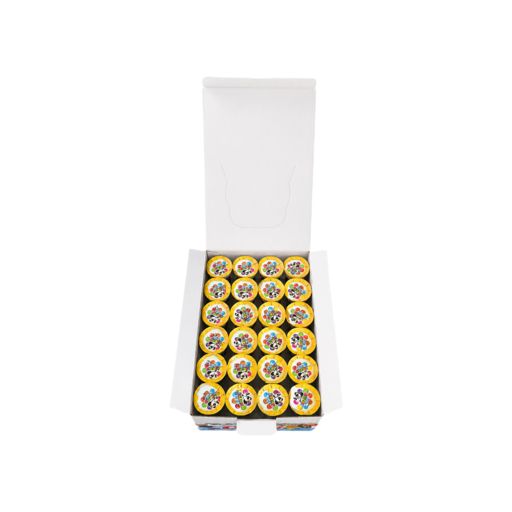 Caja de conos tipo barquillo con relleno de avellana y grajeas Jimmy Panda (600 g / 1. 32 lb)1