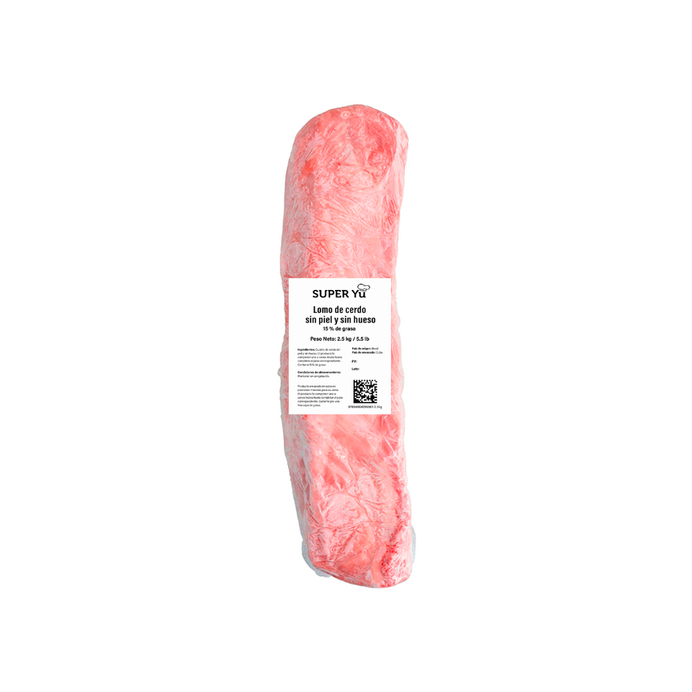 Lomo de cerdo sin piel y sin hueso Super Yu (2. 5 kg / 5. 5 lb)1