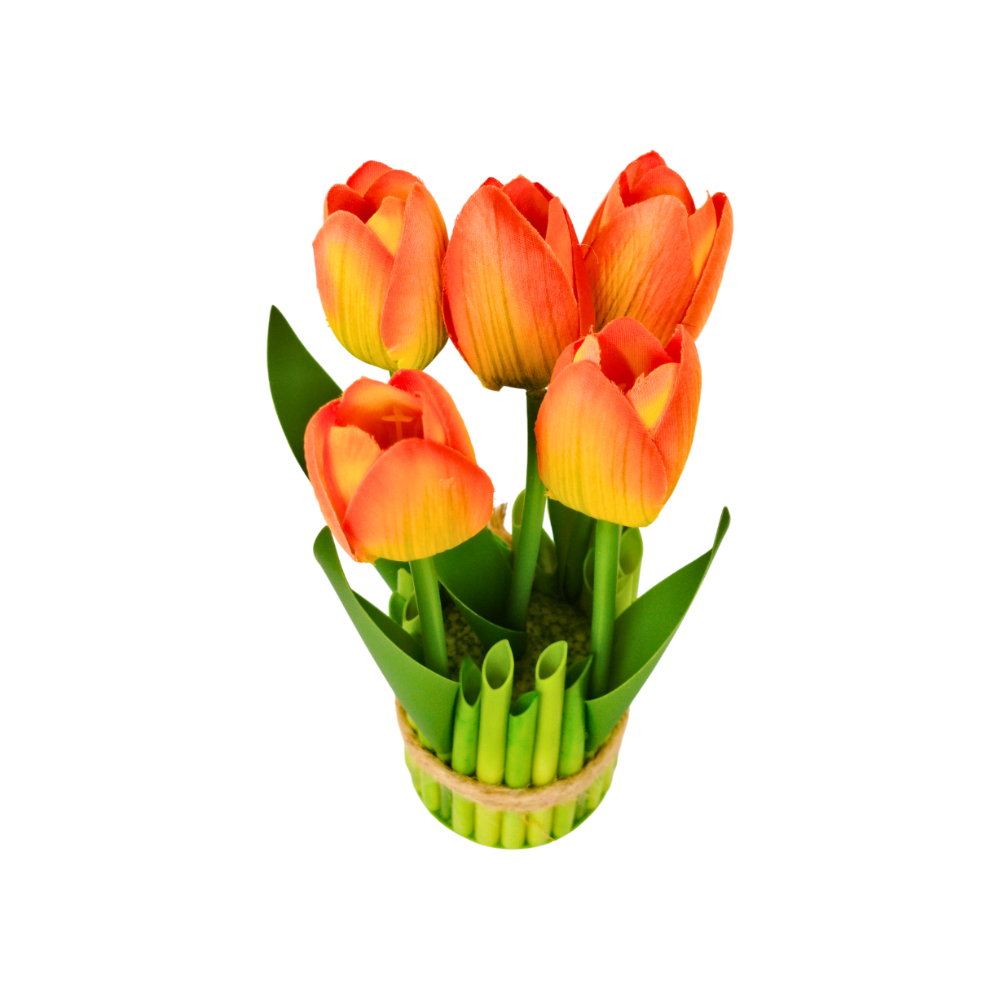 Adorno de maceta con tulipanes Amflix2