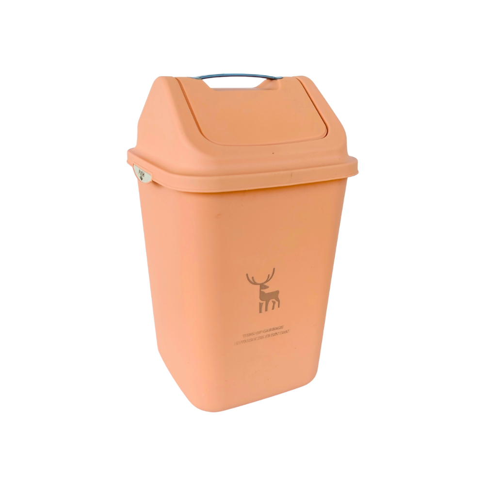 Cubo de basura portátil con tapa abatible Wastebin1