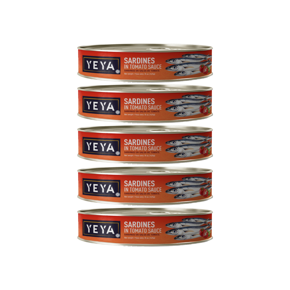 Sardinas en salsa de tomate Yeya (5 x 425 g / 15 oz)