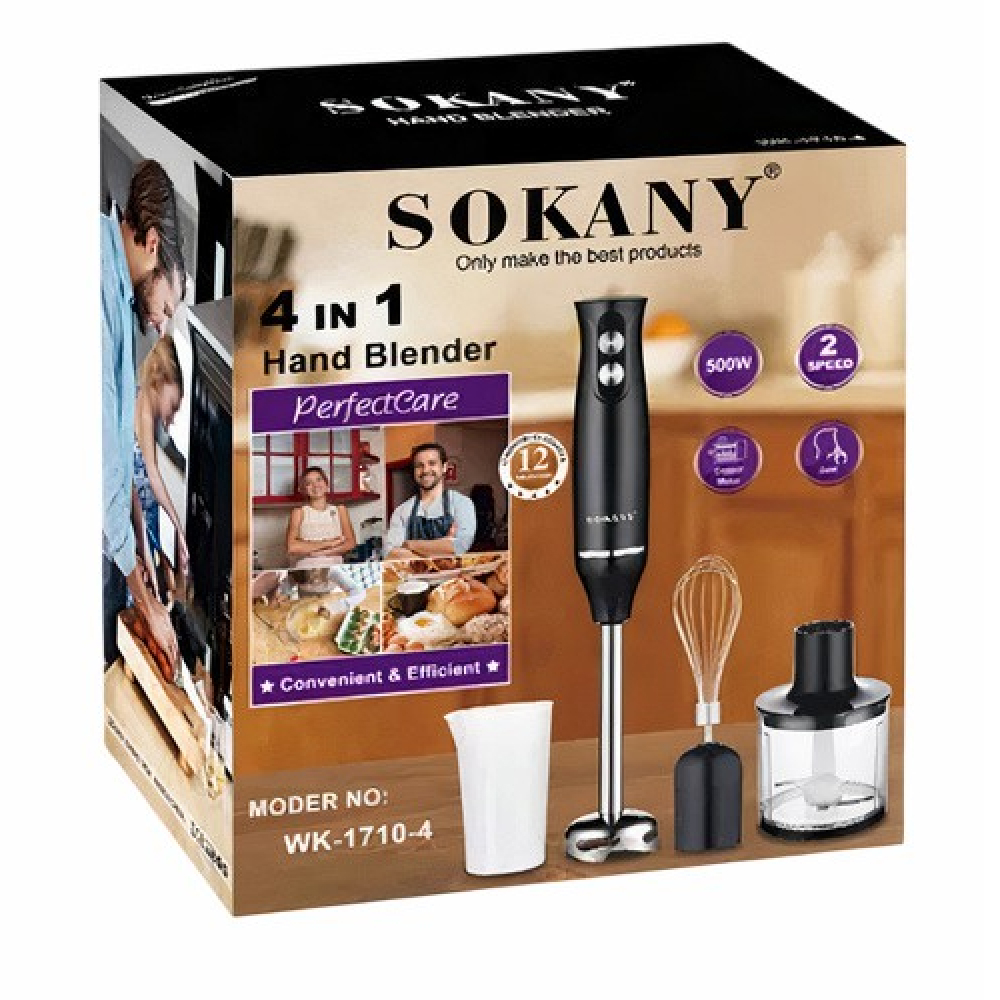Batidora de mano 4 en 1 Sokany wk-1710-41