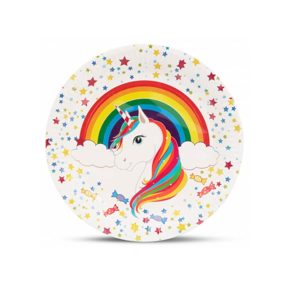 Juego de platos desechables con temática de unicornio Gutza (10 u)