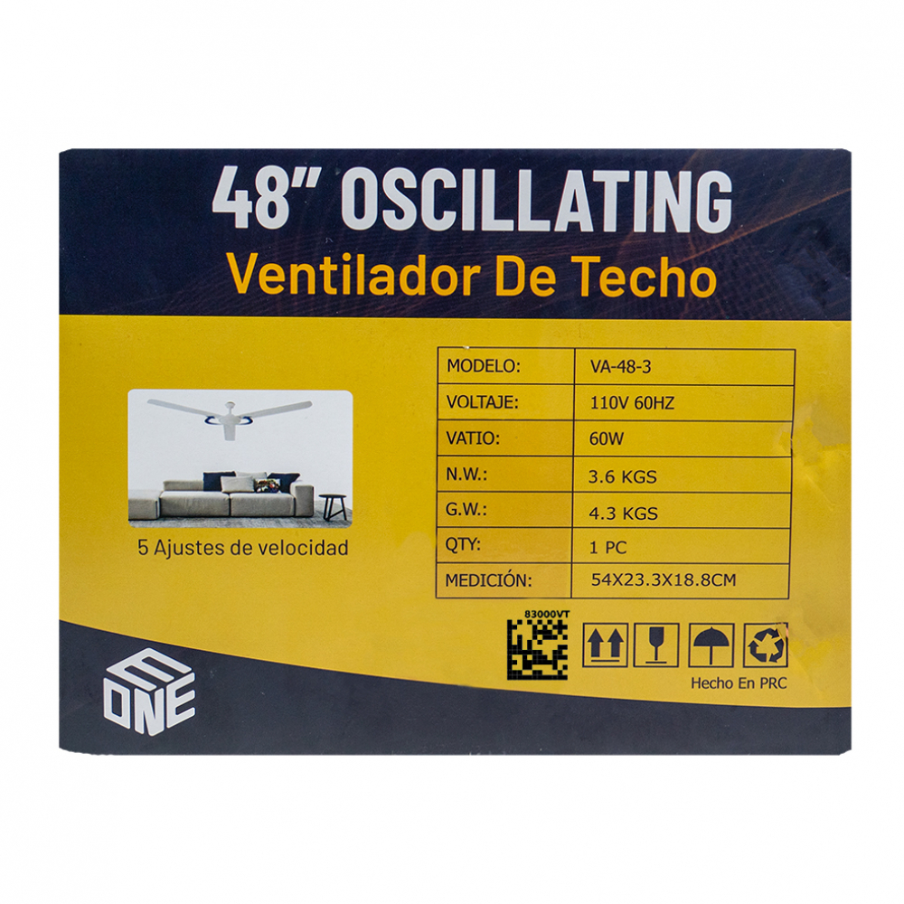Ventilador de techo de 48" Eone va-48-35