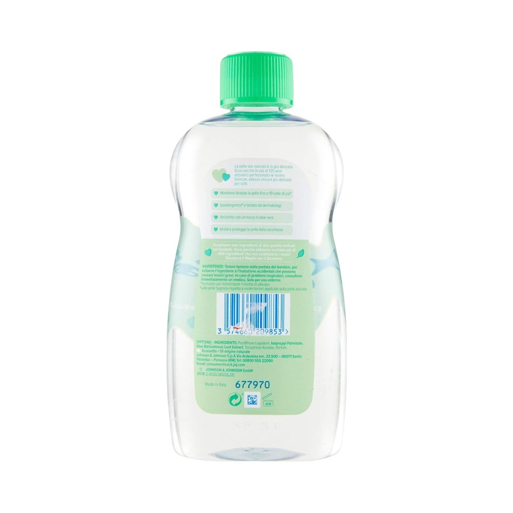 Aceite para bebés con aloe vera y vitamina e Johnson's (500 ml)4