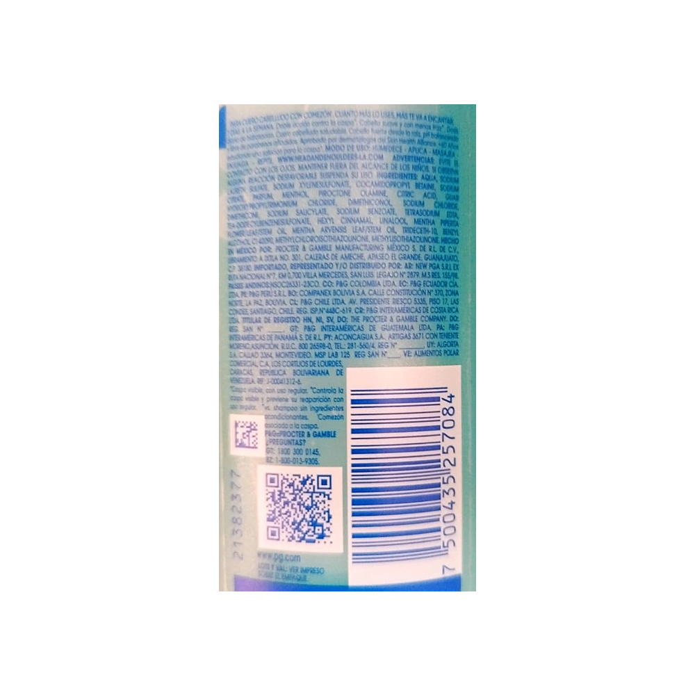 Shampoo Head & Shoulders Anti-Comezón (90 ml)2