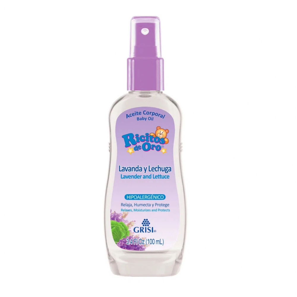 Aceite corporal para bebé lavanda y lechuga Ricitos de Oro (100 ml)1