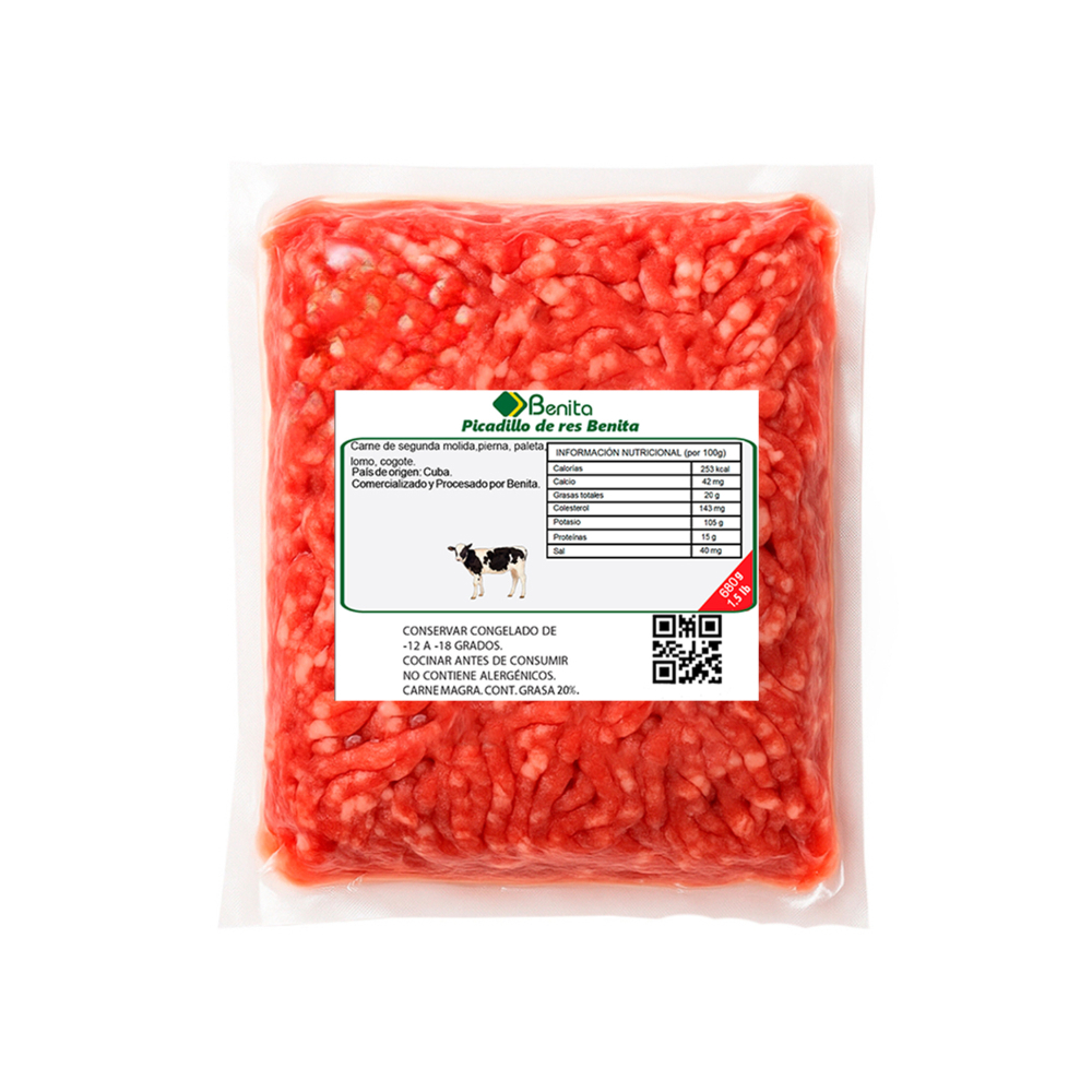 Picadillo de res con 20 % de grasa Benita (680 g / 1. 5 lb)0