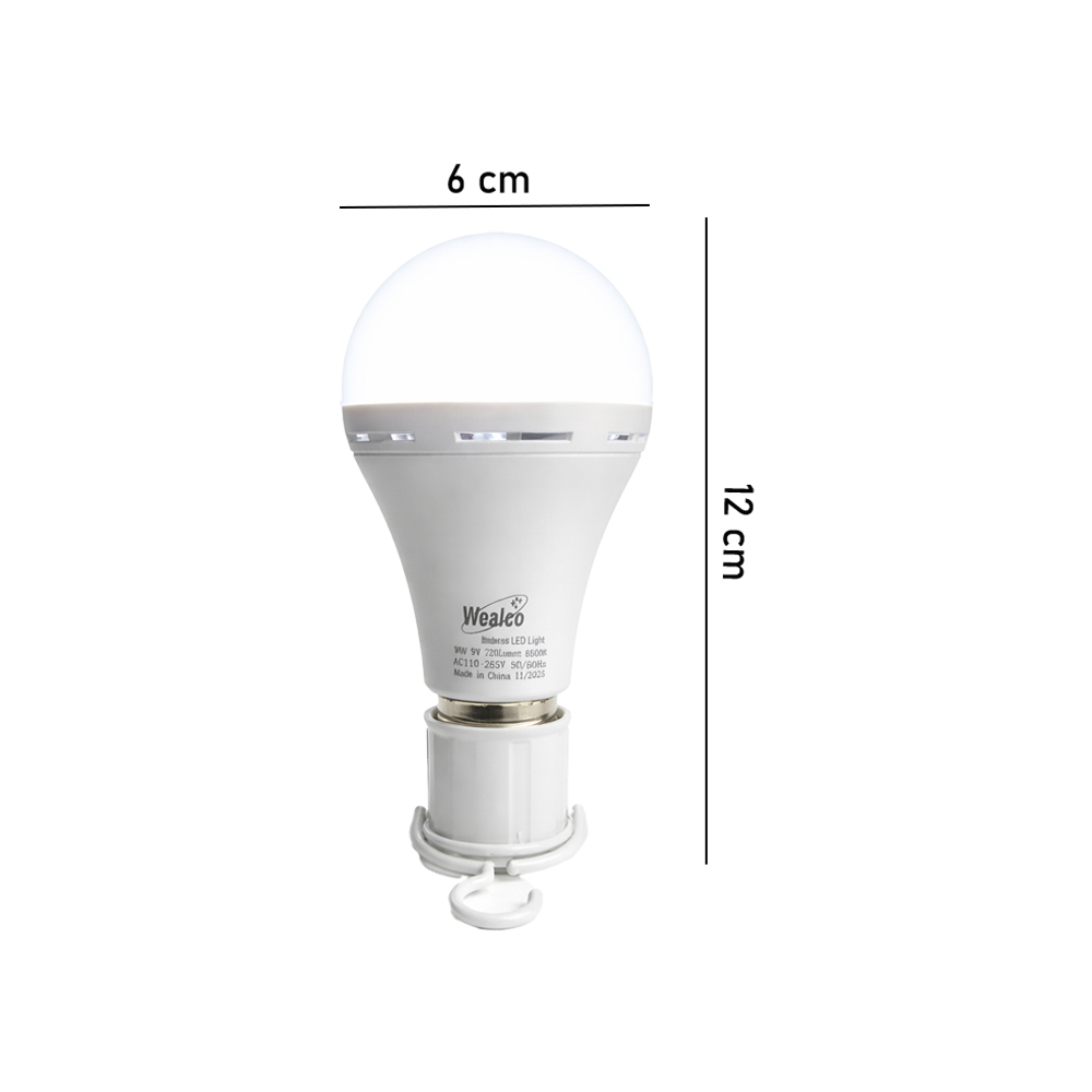 Bombillo Led recargable 9 w Wealco WL92
