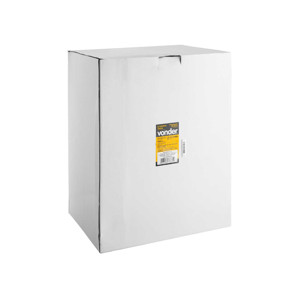 Cesto de basura - basurero rectangular de color blanco Vonder (20 l)1