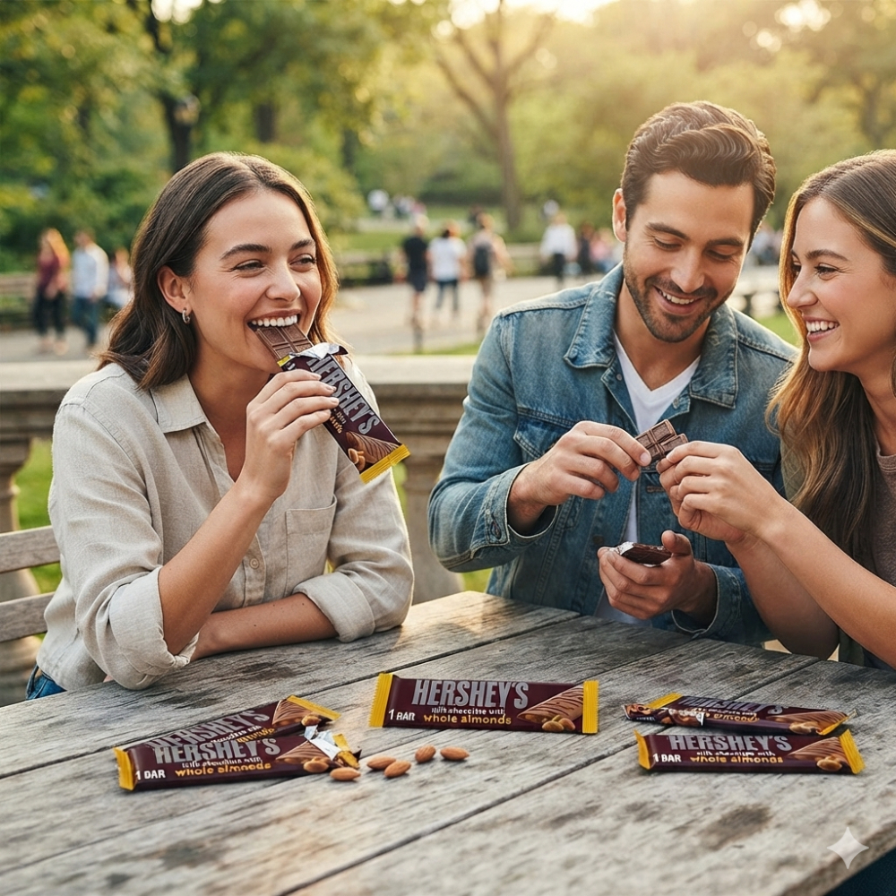 Barra de chocolate con leche y almendras Hershey's (41 g / 1. 45 oz)3