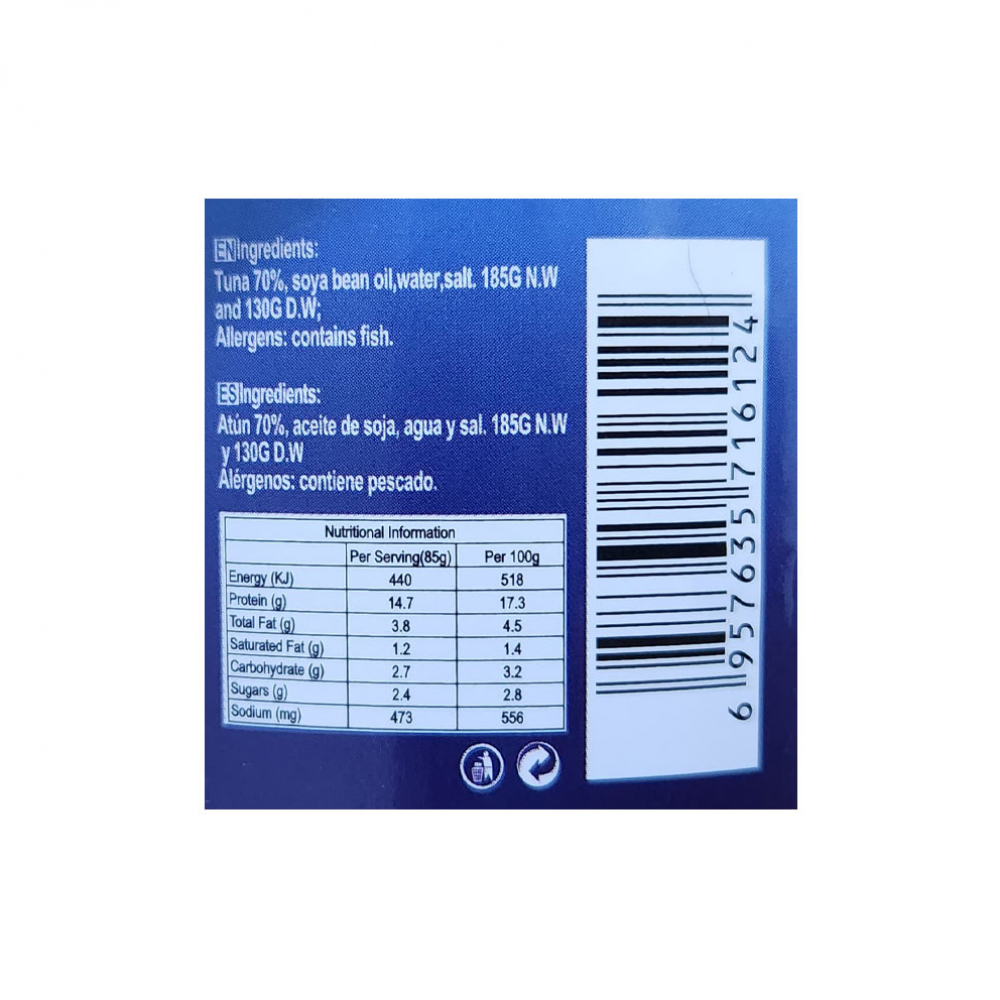 Atún lomitos en aceite Lucy (185 g / 6. 53 oz)3