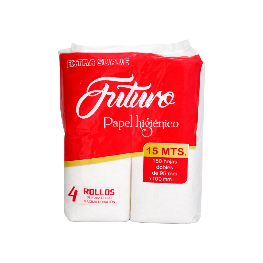 Papel higiénico hojas dobles Futuro (4 u)
