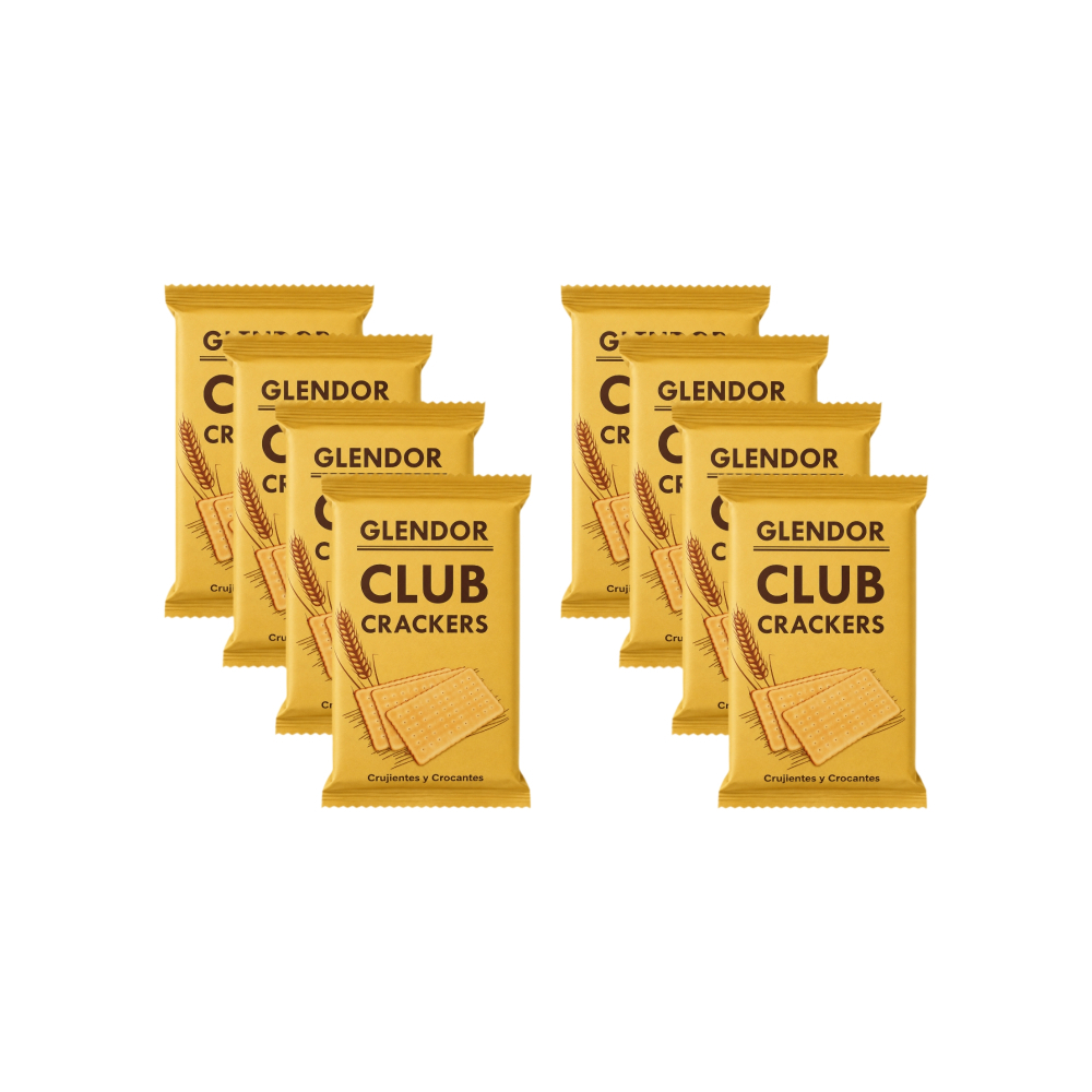 Galletas saladas Club Crackers Glendor (8 x 25 g)