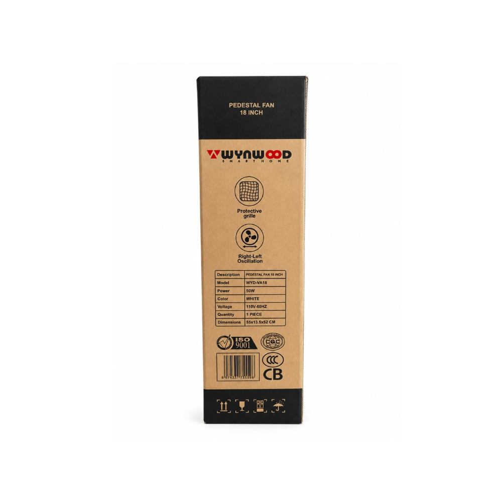 Ventilador de pedestal de 18 pulgadas Wynwood wyd-VA182