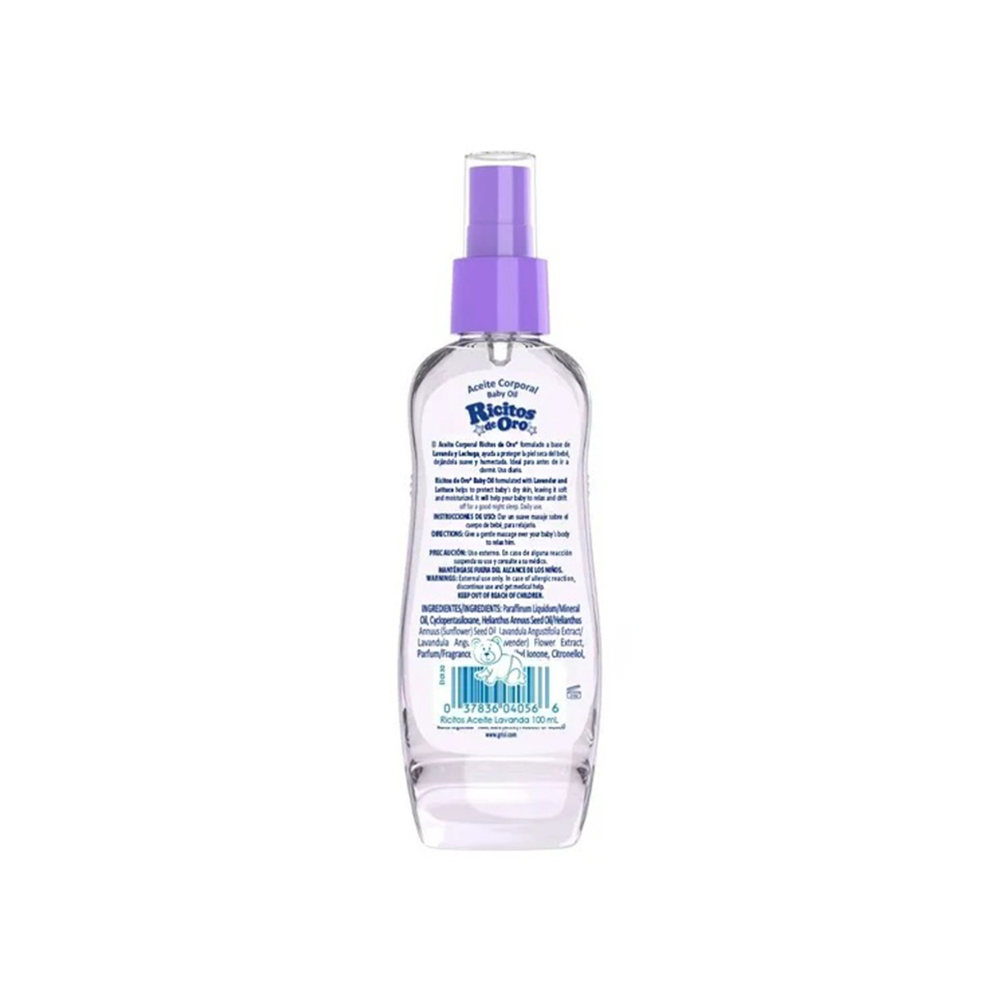 Aceite corporal para bebé lavanda y lechuga Ricitos de Oro (100 ml)3