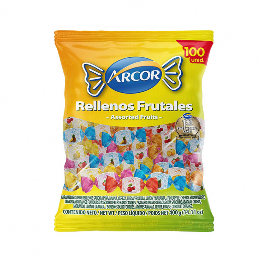Caramelos duros rellenos frutales Arcor (400 g / 14. 11 oz)