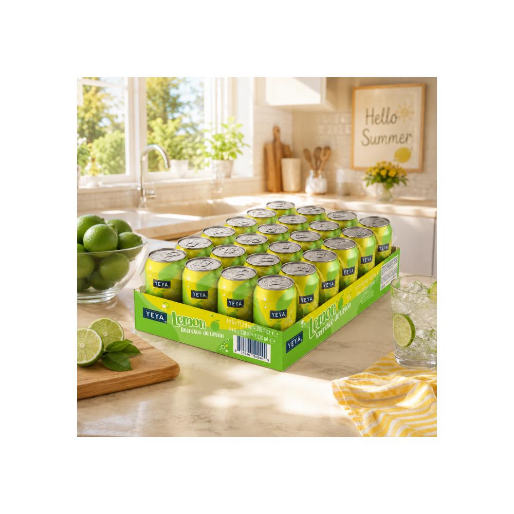 Caja de Refresco gaseado de limón yeya (24 x 330 ml)2