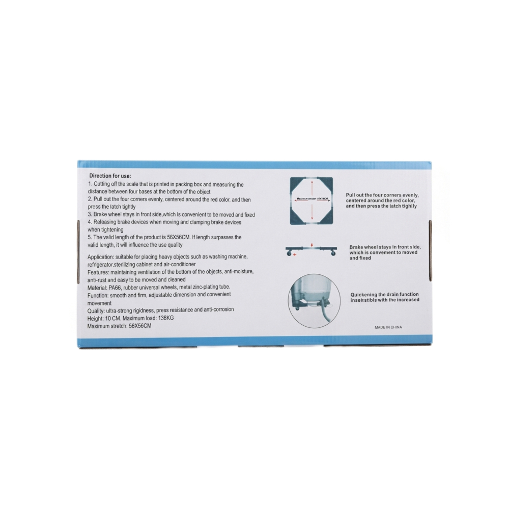 Base móvil multifuncional para lavadoras y refrigeradores 56 x 56 cmXL Soluciones3