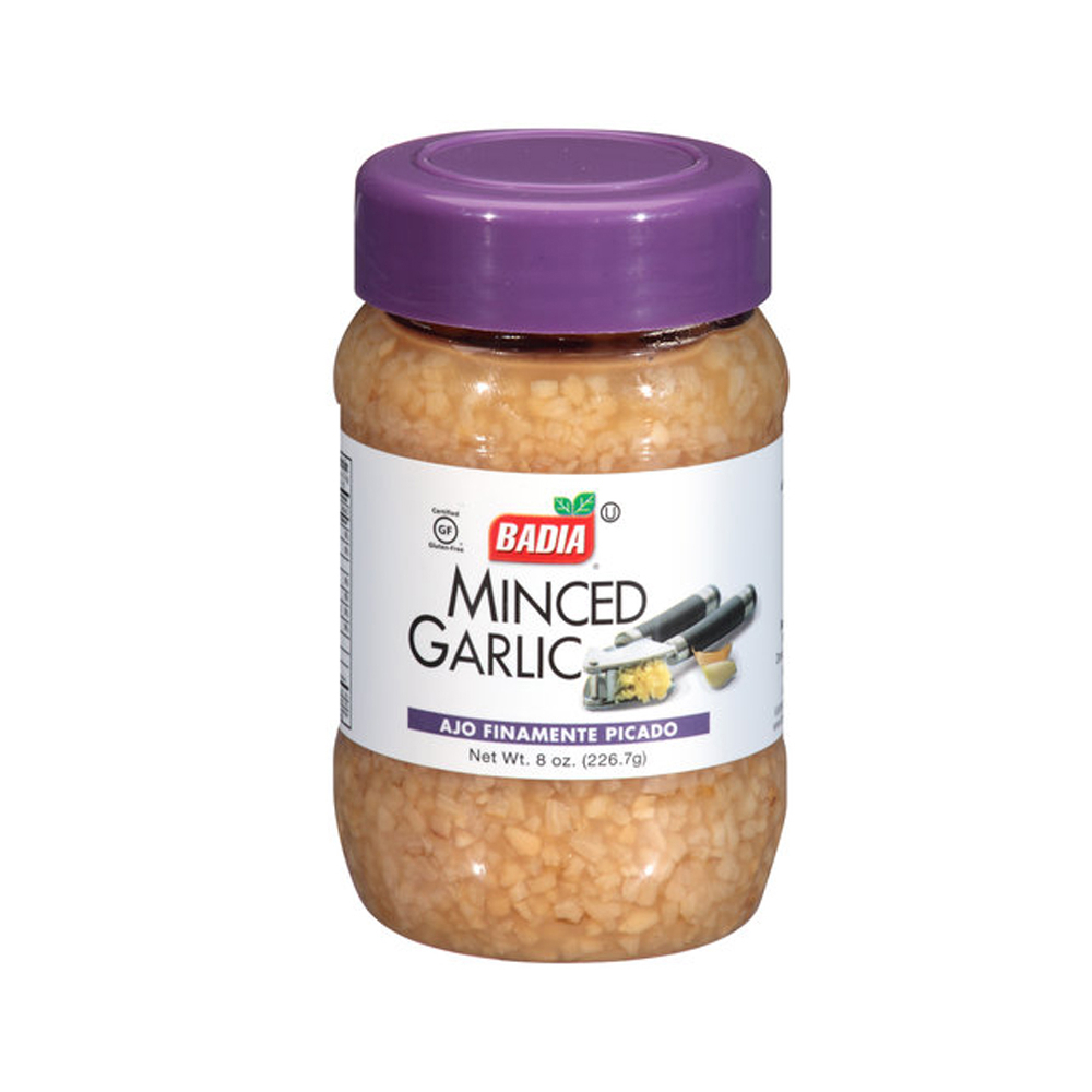 Ajo finamente picado Badia (226. 7 g / 8 oz)