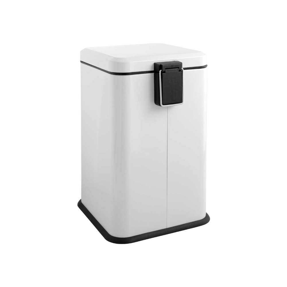 Cesto de basura - basurero rectangular de color blanco Vonder (20 l)