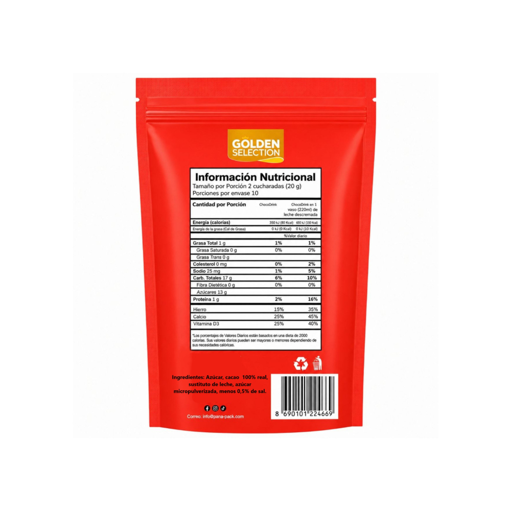 Bebida en polvo sabor chocolate Golden Selection (200 g / 7. 05 oz)1