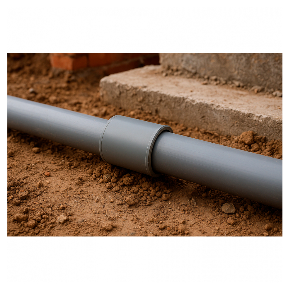 Acoplamiento de tope central de 1'' pvc Malu3