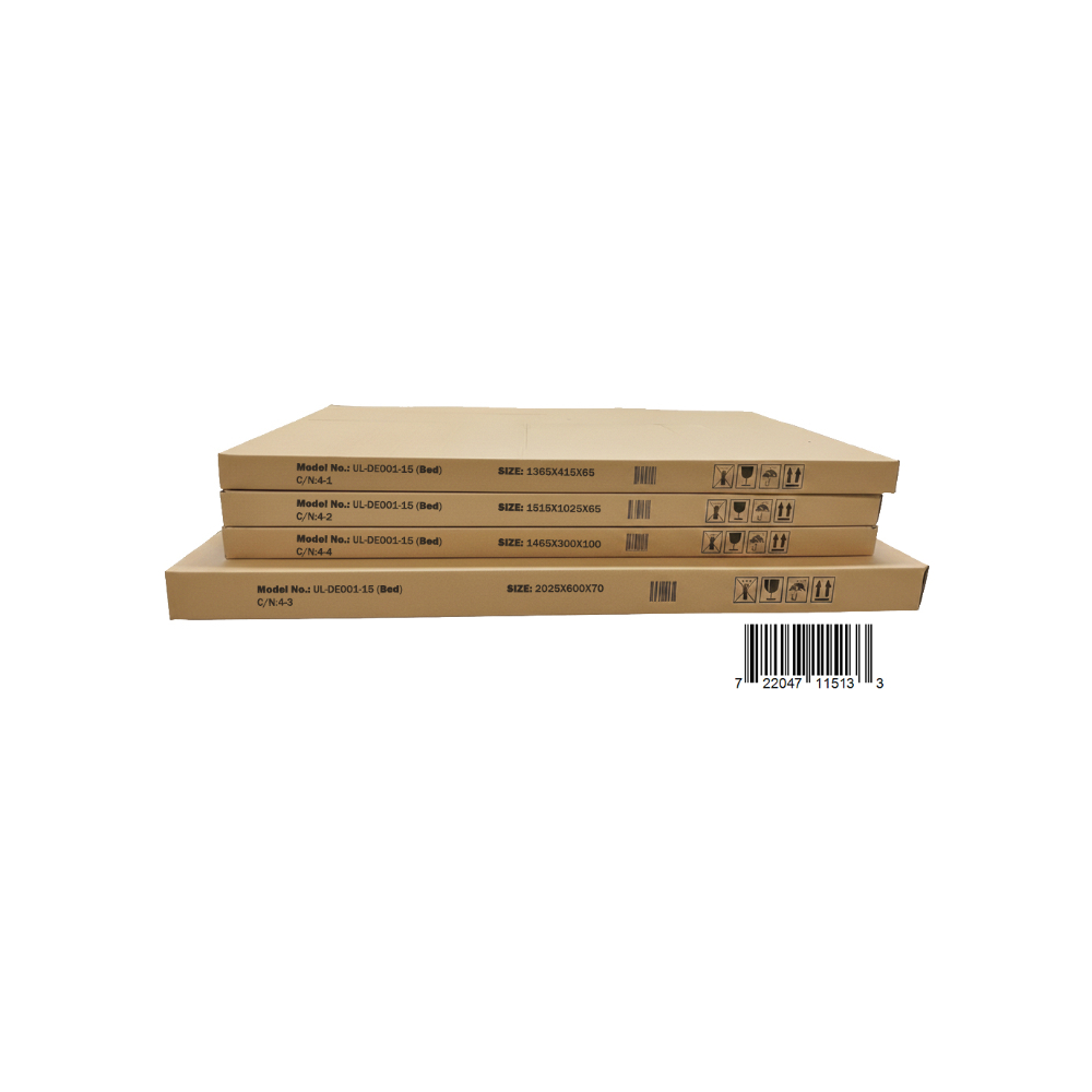 Cama 150 cm x 200 cm Queen europeo color madera de aglomerado recubierto ul DE001-153