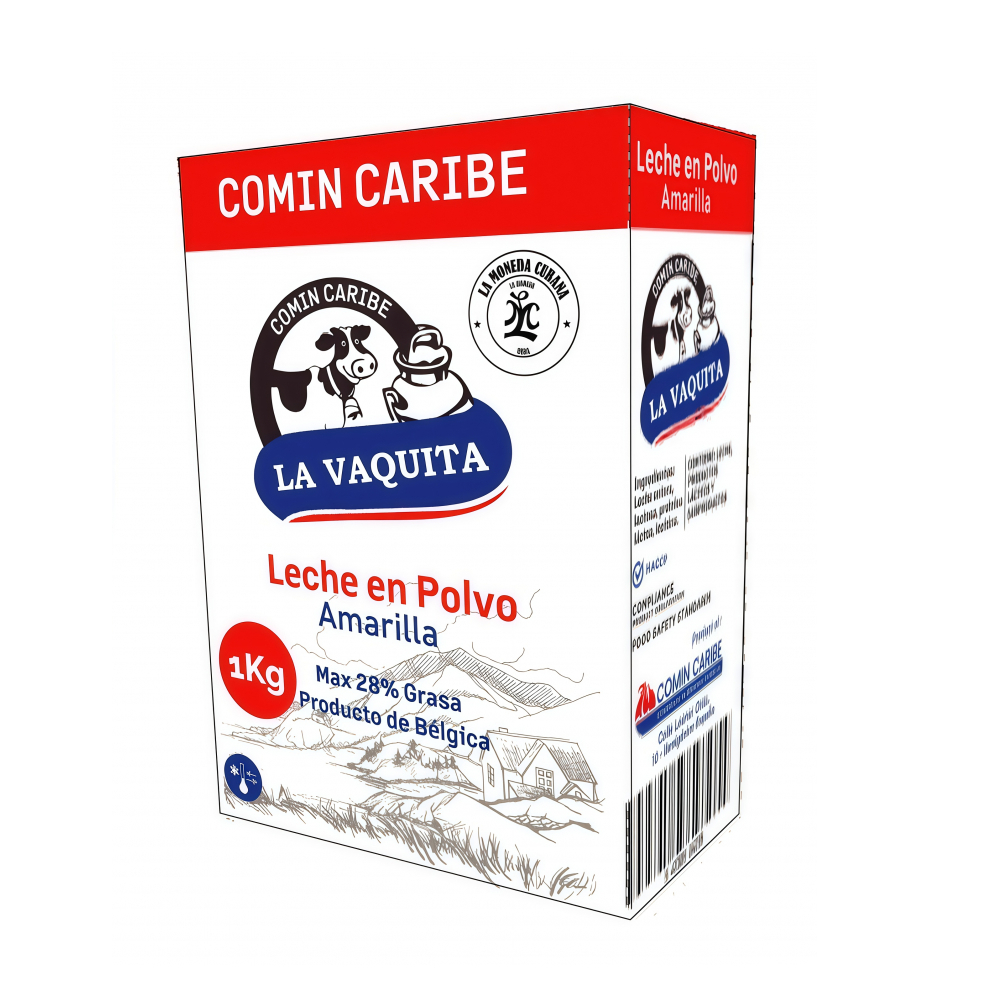 Leche en polvo amarilla La Vaquita (1 kg / 2. 2 lb)