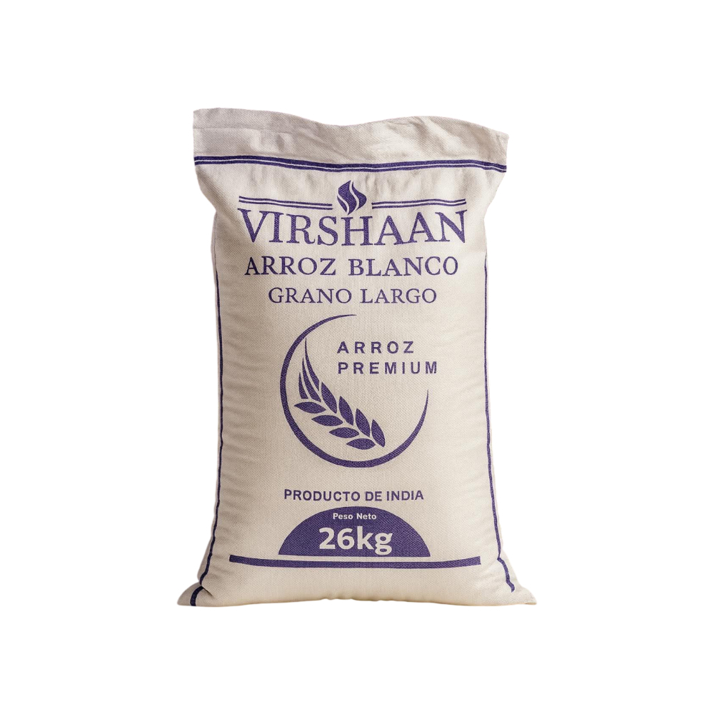 Arroz blanco grano largo Virshaan (26 kg / 57. 32 lb)2